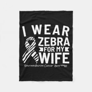 Cobertor De Velo Use Zebra Para Câncer Neuroendócrino da Esposa