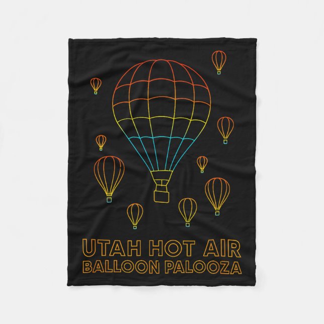 Cobertor De Velo Utah Hot Air Balloon Palooza Apparel  (Frente)