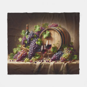 Cobertor De Velo Uvas e Vinho Ainda Vidas