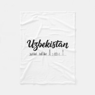Cobertor De Velo Uzbekistão Paisagem de viagem roupas de férias