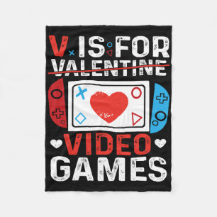 Cobertor De Velo V É Para O Dia Dos Namorados De Jogos De Vídeo Gam