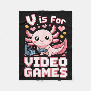 Cobertor De Velo V é para videogames adorável axolote jogador de vi