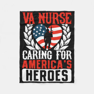 Cobertor De Velo Va Enfermeiras Américas Heros Merica Flag Us Patri