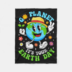 Cobertor De Velo Vá planeta dia da terra meio ambiente dia da terra