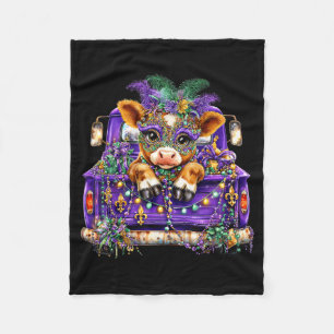 Cobertor De Velo Vaca das Terras Altas Caminhão Mardi Gras Nola Men