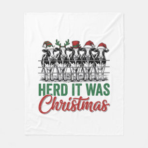 Cobertor De Velo Vaca engraçada do Natal desenho vetorial_1