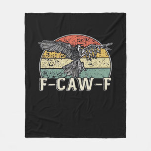 Cobertor De Velo Vaca engraçada F-Caw-F Pássaro engraçado pôr do so