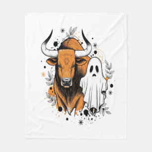 Cobertor De Velo Vaca Highland Halloween Fofa Outono
