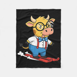 Cobertor De Velo Vaca Nerd Fofa De Esqui Gravata Borboleta Suspensó