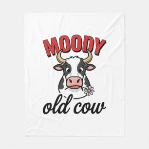 Cobertor De Velo Vaca Velha Mal-Humorada Camisa Vintage Engraçada d