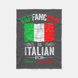 Cobertor De Velo Vaffanculo Tenha Um Ótimo Dia Dito Italiano Engraç