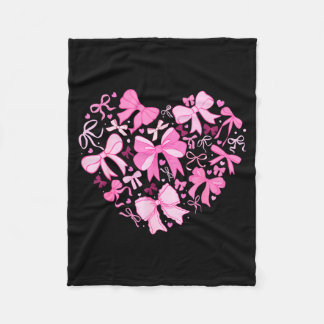 Cobertor De Velo Valentine Coquette Pink Bow Heart Women Girls Kids
