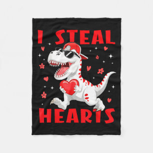Cobertor De Velo Valentine Roubo Corações T-rex Dinossauro Bebê Men