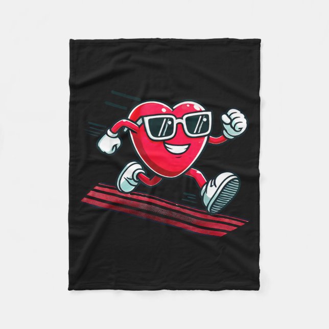 Cobertor De Velo Valentine’s Day Love Heart Runner Track Running  (Frente)