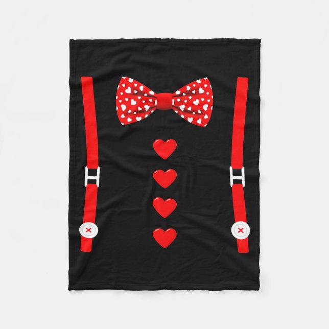 Cobertor De Velo Valentine Tuxedo Heart Outfit Funny Love  (Frente)