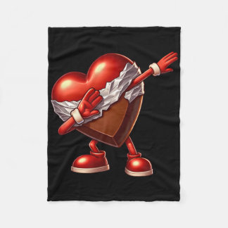 Cobertor De Velo Valentine's Day Chocolate Heart Dabbing Design 