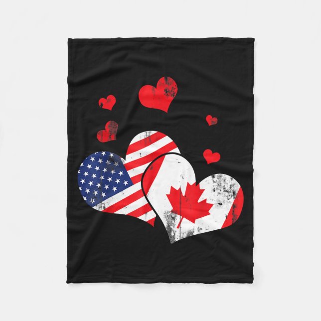 Cobertor De Velo Valentine's Day Gift Maple Leaf Canada  (Frente)