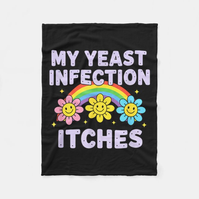 Cobertor De Velo Valentine's Day My Yeast Infection Itches Funny Cr (Frente)