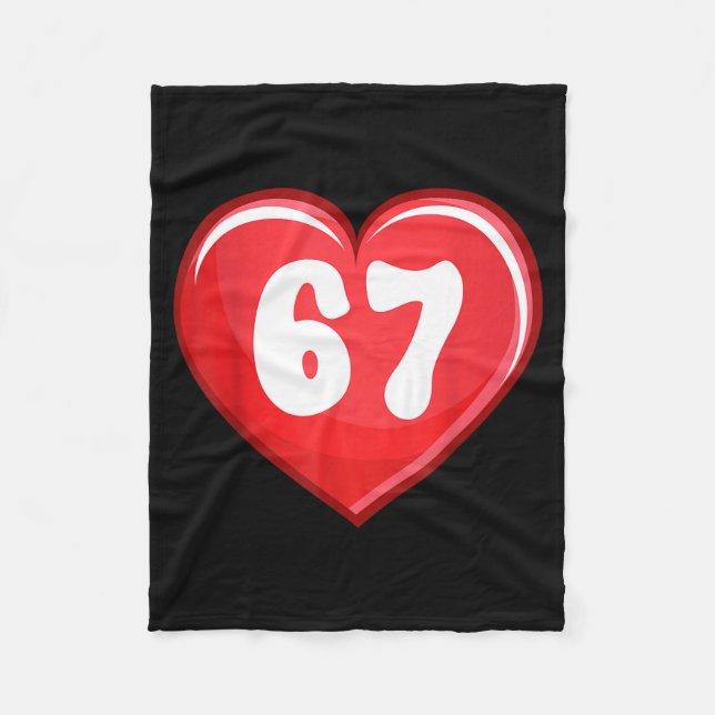 Cobertor De Velo Valentine's Day Six Seven Hearts 6 7 Meme Gen Alph (Frente)