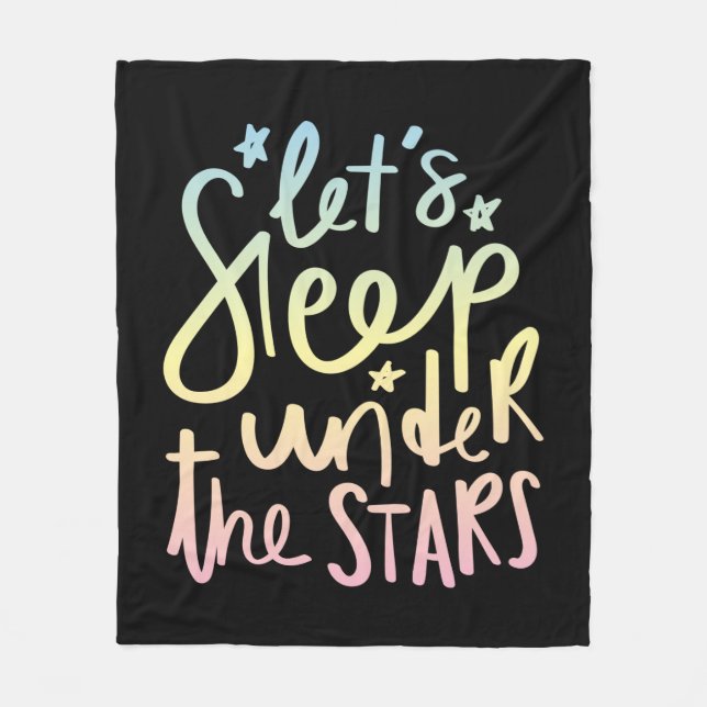 Cobertor De Velo Vamos adormecendo debaixo das estrelas (Frente)