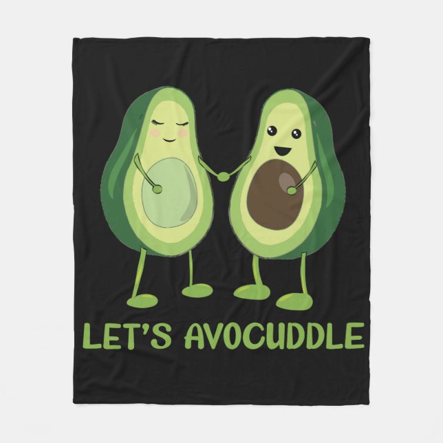 Cobertor De Velo Vamos Avocuddle - Engraçado Avocado Pun (Frente)