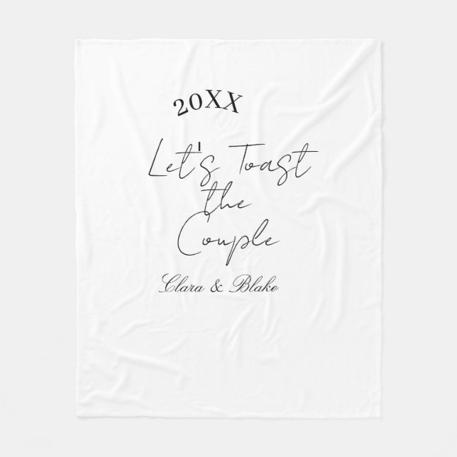 Cobertor De Velo Vamos brindar ao noivado da festa de casamento do  (Frente)