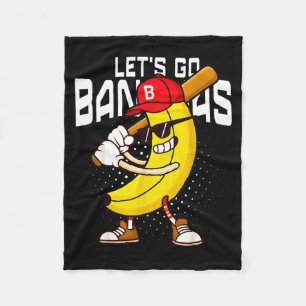 Cobertor De Velo Vamos camiseta banana retrô banana meninos homens