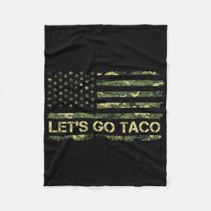 Cobertor De Velo Vamos de Camuflagem Ir Taco Significando Trump Tac