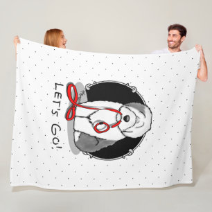 Cobertor De Velo Vamos Engraçado! Sheepdog Inglês (Cinza 1)