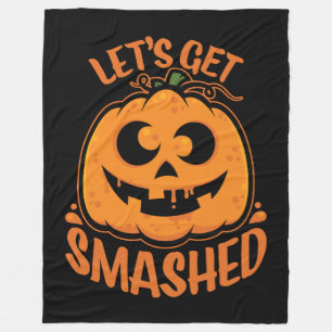 Cobertor De Velo Vamos Esmagado - Tomada de Halloween - O-Lanterna