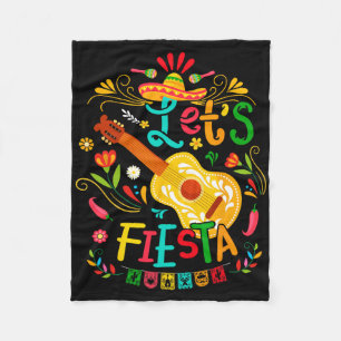 Cobertor De Velo Vamos Fiesta Cinco De Mayo Guitar Engraçado Pa Mex