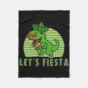 Cobertor De Velo Vamos Fiesta Mexicano Dino Trex Cinco De Mayo Todd