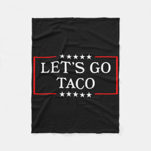 Cobertor De Velo Vamos Go Taco - Taco Patriótico Engraçado