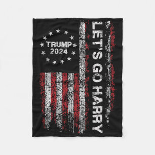 Cobertor De Velo Vamos Harry Divertido Trump Bandeira Americana Vin