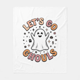 Cobertor De Velo Vamos Lá Espíritos Halloween Fantasma Fofo