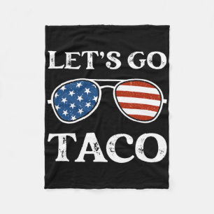 Cobertor De Velo Vamos Lá Taco Retro Sungles Engraçado Político Vam