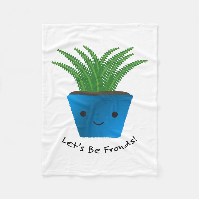 Cobertor De Velo Vamos Ser Fronteira Cuta Kawaii Fern (Frente)