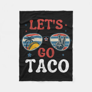 Cobertor De Velo Vamos Taco Retro Paz Sungles Vibrações de Verão 