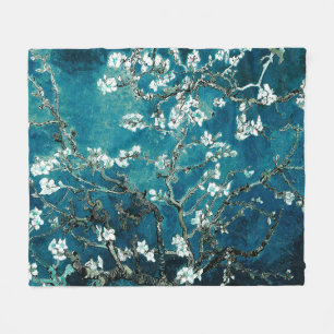 Cobertor De Velo Van Gogh Almond Blossoms Dark Teal