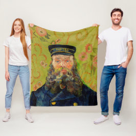 Cobertor De Velo Van Gogh Postman. Retrato impressionismo