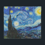 Cobertor De Velo Van Gogh Starry Night. Impressionismo arte de vint<br><div class="desc">Van Gogh "A Noite Estrelada" cobertor de velo.</div>