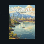 Cobertor De Velo Vancouver Canada Viagem Art Vintage<br><div class="desc">Vancouver retro vetor viagem design. Vancouver,  um movimentado porto marítimo da costa oeste na Colúmbia Britânica,  é uma das cidades mais densas e etnicamente diversas do Canadá.</div>