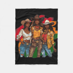 Cobertor De Velo Vaqueira Negra Rodeio Western Juneteenth História 