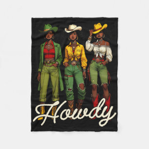 Cobertor De Velo Vaqueira Negra Rodeio Western Melanina Juneteenth