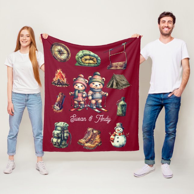 Cobertor De Velo Vara-aventura-animal de Esqui de Natal (In Situ)