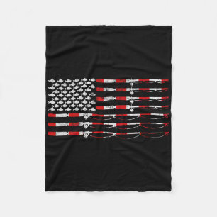 Cobertor De Velo Vara de Pesca Americana Presente da Bandeira Ameri