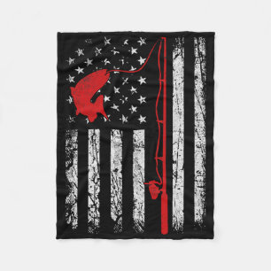 Cobertor De Velo Vara de Pesca da Bandeira Americana Presentes Patr