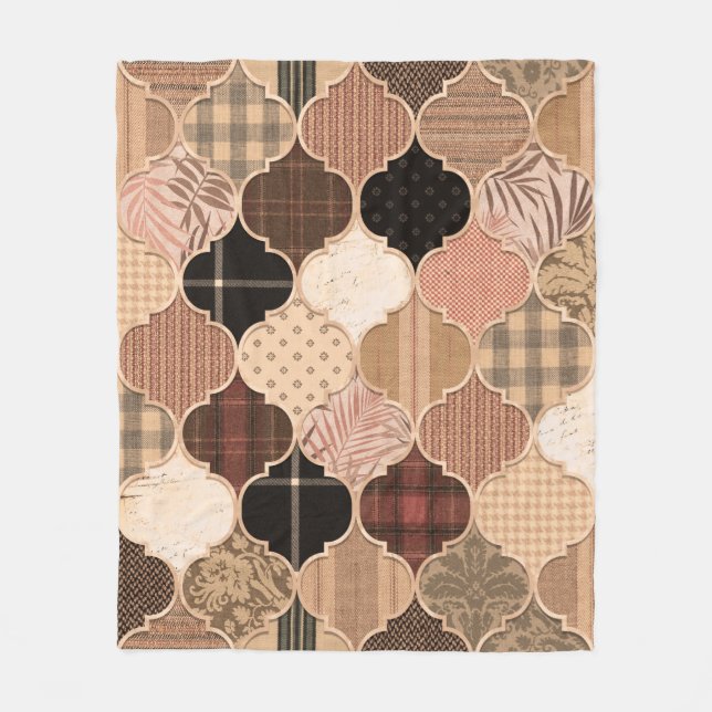 Cobertor De Velo Várias Texturas Texturizadas De Padrão De Azulejo  (Frente)