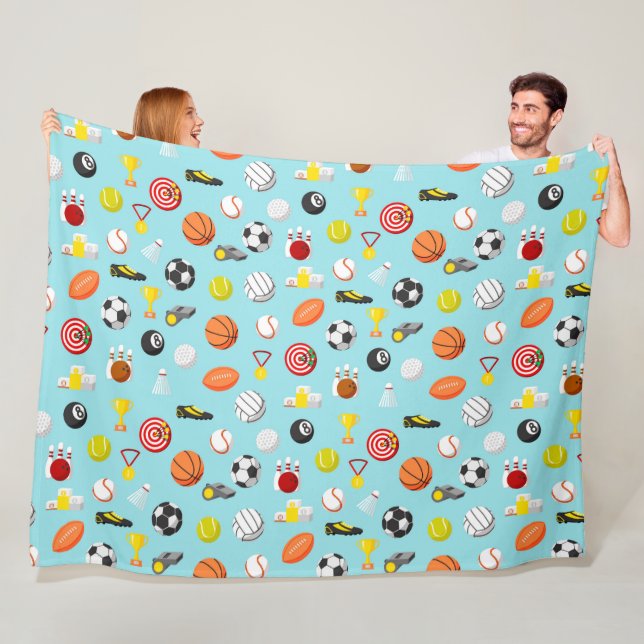 Cobertor De Velo Vários elementos desportivos têm um padrão colorid (In Situ)