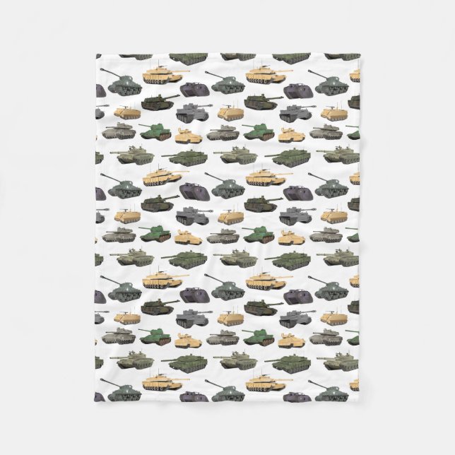 Cobertor De Velo Vários Tanques de Batalha (Frente)